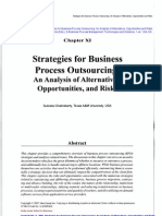Book Chapter on Business Process Outsourcing - BPO : Strategies for Business Process Outsourcing