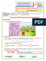 FICHA 2DO GRADO PERSONAL SOCIAL 05 de Abril Del 2022