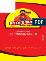 Cardápio-Billas Burguer 2023