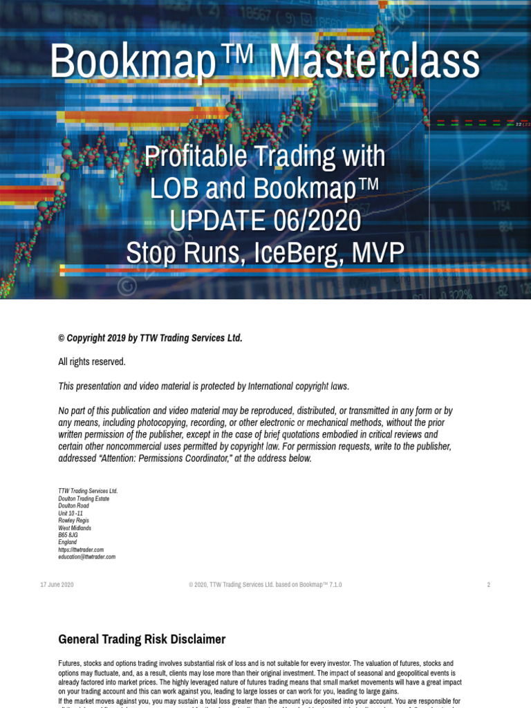 Bookmap Masterclass LOB and Bookmap UPDATE 062020 | PDF | Order ...