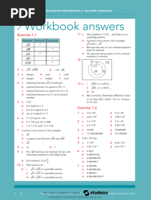 Cambridge Y9 WB Answers