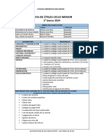 Lista de Utiles 2° Basico 2024