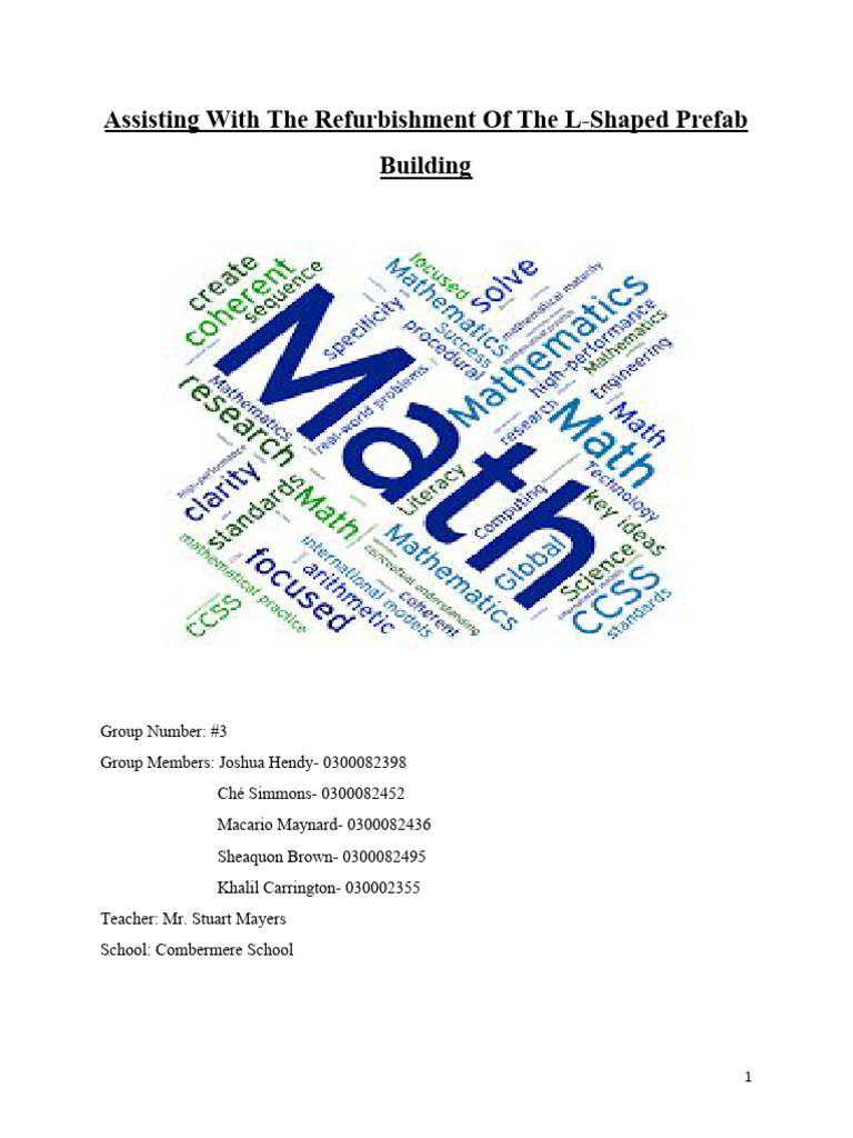 Math Sba Group 3 Csec | PDF | Area | Geometry