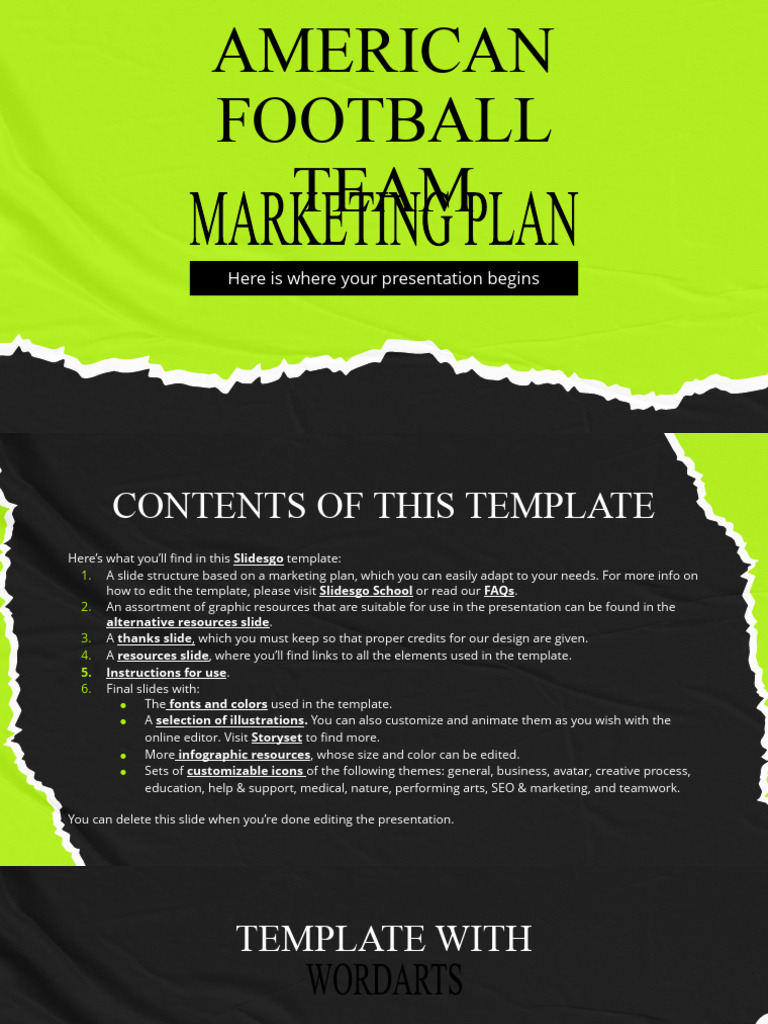 American Football Team MK Plan by Slidesgo PDF Solar System