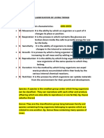 Ch-1 CHARACTERISTICS of Living Organisms