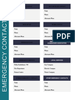 Emergency Contact List