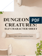 Dungeons and Creatures - Elf Character Sheet by Slidesgo