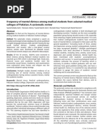 Frequency of Mental Distress Among Medical Students From Selected Medical Colleges of Pakistan