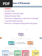 Classification of Elements