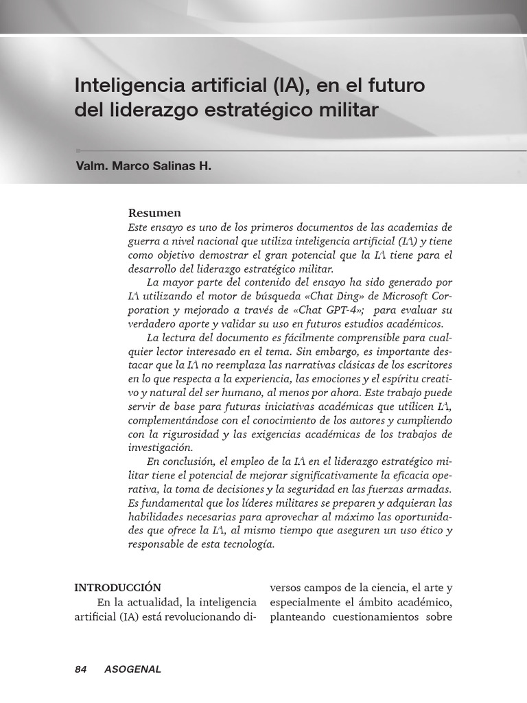 Inteligencia Artificial IA, en El Futuro Del Liderazgo Estrategico ...
