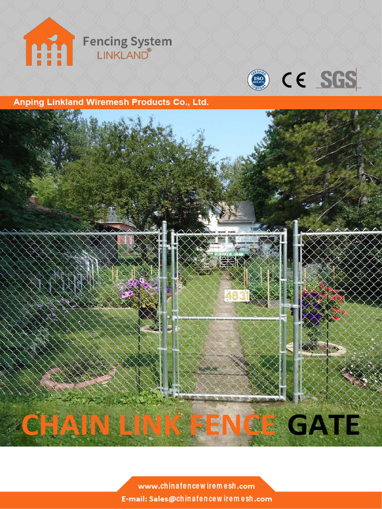 Chain Link Fence Gate | PDF | Pipe (Fluid Conveyance) | Wire
