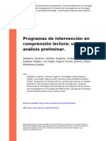 Programa de Intervención Comprensión Lectora