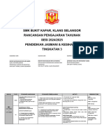 SMK Bukit Kapar, Klang Selangor Rancangan Pengajaran Tahunan SESI 2024/2025 Pendidikan Jasmani & Kesihatan Tingkatan 3