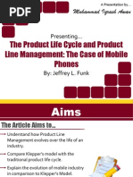 Presentation on the Product Life Cycle and Product Line Management the Case of Mobile Phones