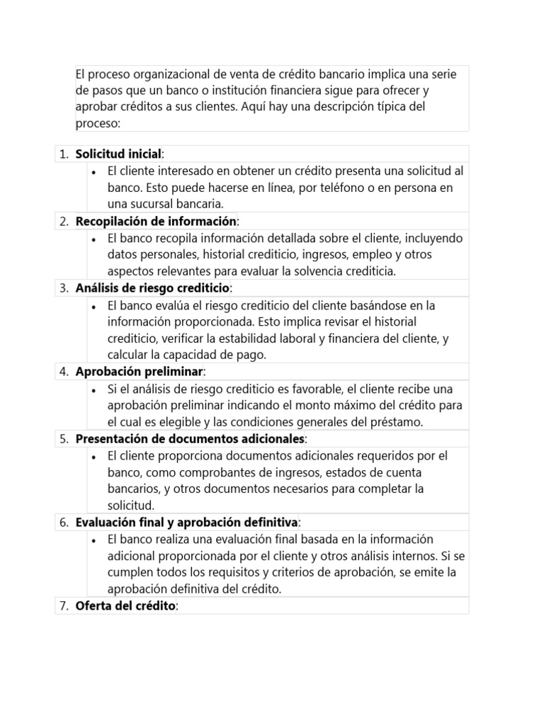 Identificacion de Procesos PDF Bancos Riesgo crediticio