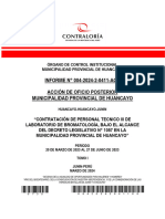 Informe de Contraloría Confirma Contratación de Cuñada de Redora de Huancayo