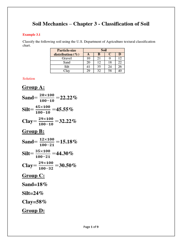 Soil Mechanics Chapter 3 Pdf Horticulture Sedimentology