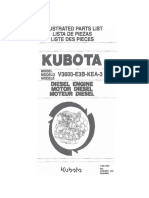 Kubota V3600 Engine Parts Manual