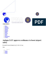 Antique LGU Approves Ordinance To Boost Airport Safety - Philippine News Agency