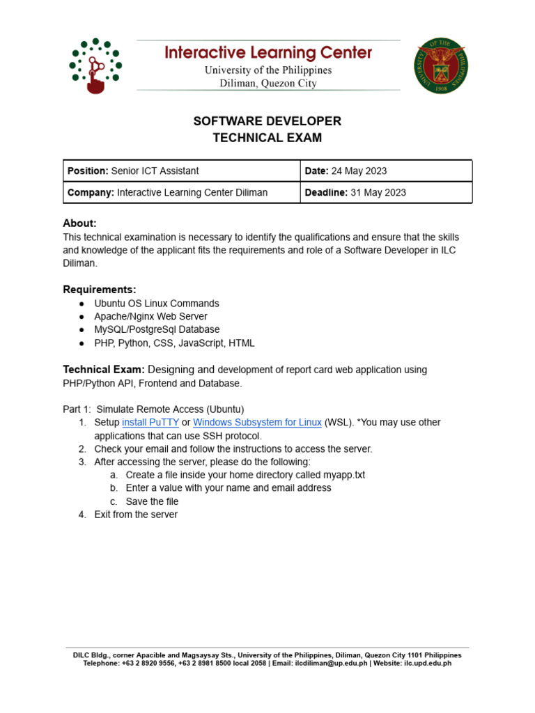 Senior ICT Assistant Exam Guide | PDF | Databases | World Wide Web