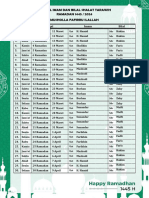 Jadwal Tarawih New