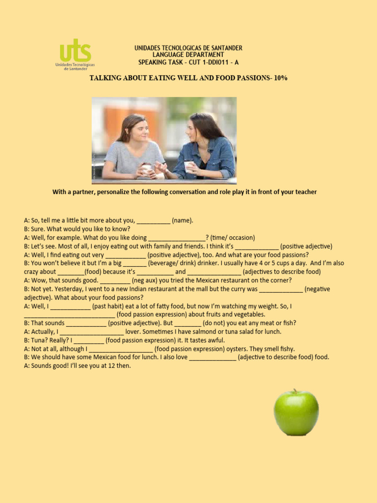 Speaking Task 1 - Ingles 3 - HJ - 2023 - 2 | PDF | Gramática ...