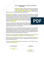 Carta de Liberación de Responsabilidades y Convenio de No Entablar Acción Legal