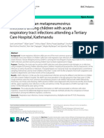 Burden of Human Metapneumovirus Infections Among Children With Acute Respiratory Tract Infections Attending A Tertiary Care Hospital, Kathmandu