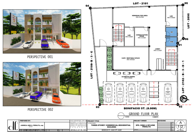 Three-Storey Building Plan Albay | PDF