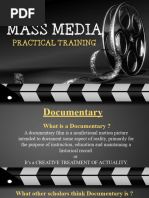 Practical Training Session On Documentary & Screenplay