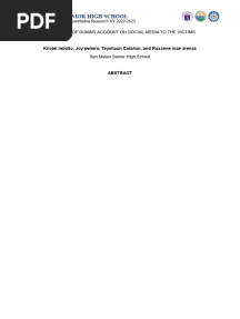 THE IMPACT OF DUMMY ACCOUNT ON SOCIAL MEDIA TO THE VICTIMS Newly Revised