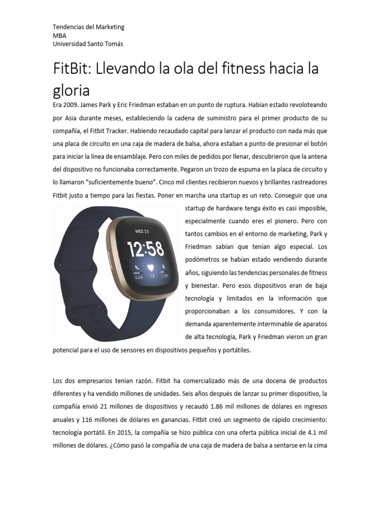 Éxito de Fitbit en el bienestar corporativo | PDF | Reloj inteligente ...