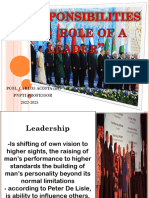 Responsibilities - and - Role of A Leader