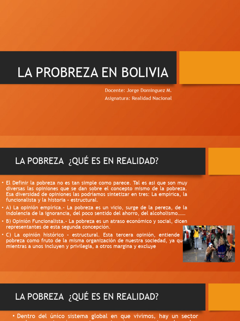 La Probreza en Bolivia | PDF | Pobreza | Pobreza e indigencia