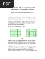 Using SAS/Base and SAS Macro Facility To Solve Sudoku Puzzles With Backtracking Algorithm