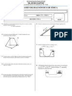 EXAMEN DE DIAGNÓSTICO 4TO GRADO I. E. Pr. BUEN PASTOR (FÍSICA)