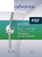 Bioadvance AK Medical Tecnica Quirurgica ACCK Sistema Rodilla Revision