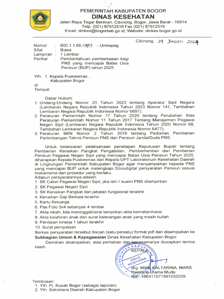 Batas Usia Pensiun Bup Tahun 2025 Pdf