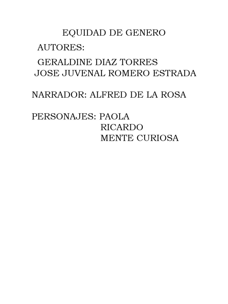 Equidad de Genero | PDF | Igualdad de género | Estudios de género