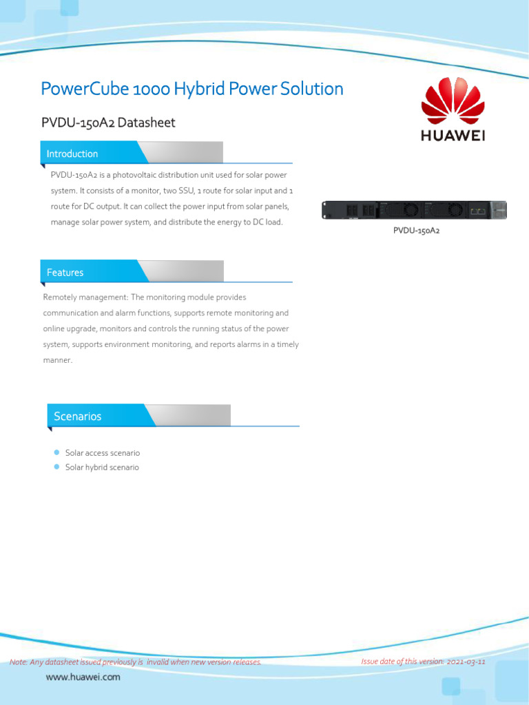 NO.5 PVDU-150A2 (01075828) Datasheet 01 - (20210311) | PDF | Solar ...