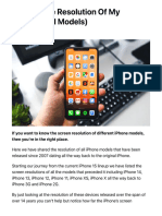 What Is The Resolution of My Iphone? (All Models) PDF