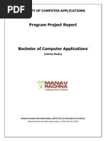 Program Project Report: Faculty of Computer Applications