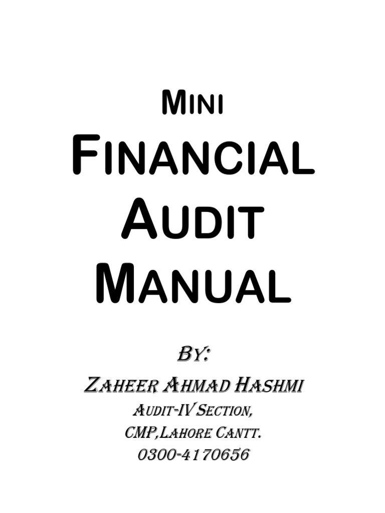 Mini Financial Audit Manual Overview | PDF | Audit | Internal Control