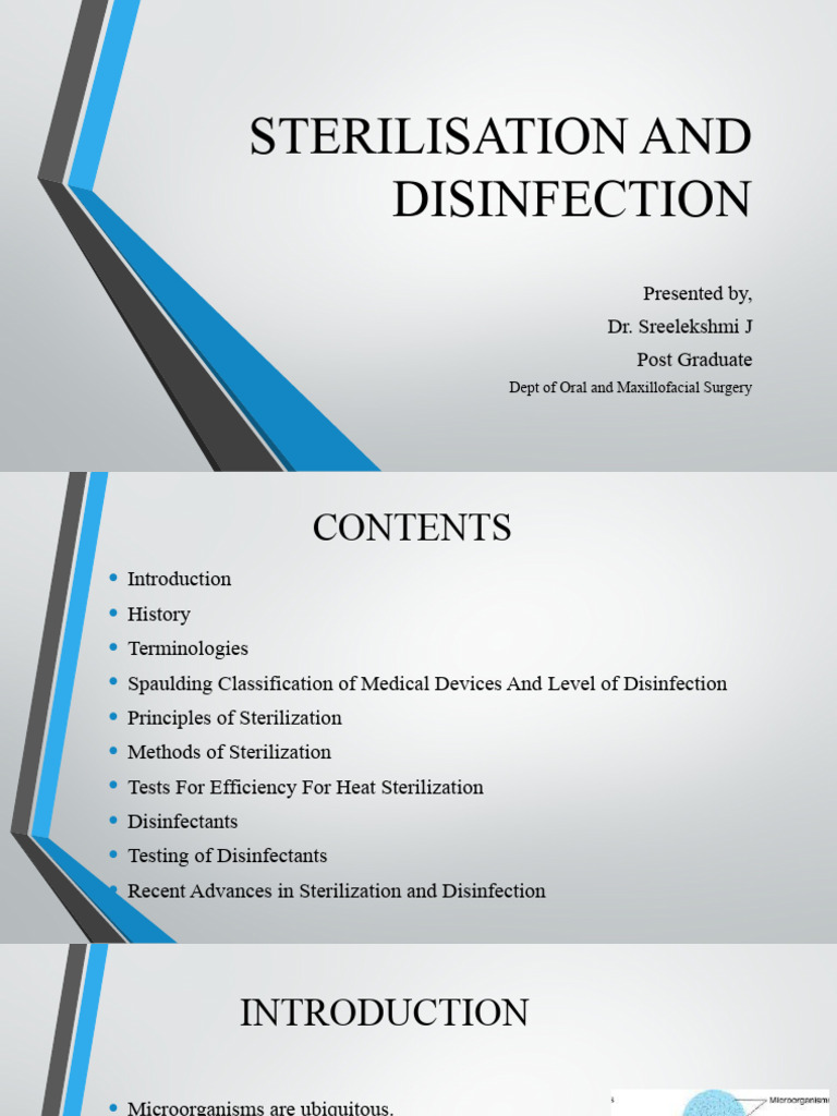 Sterilisation and Disinfection PDF Sterilization (Microbiology