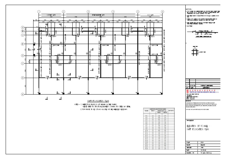 Drawing-Wall-Raft Foundation-1-REV | PDF