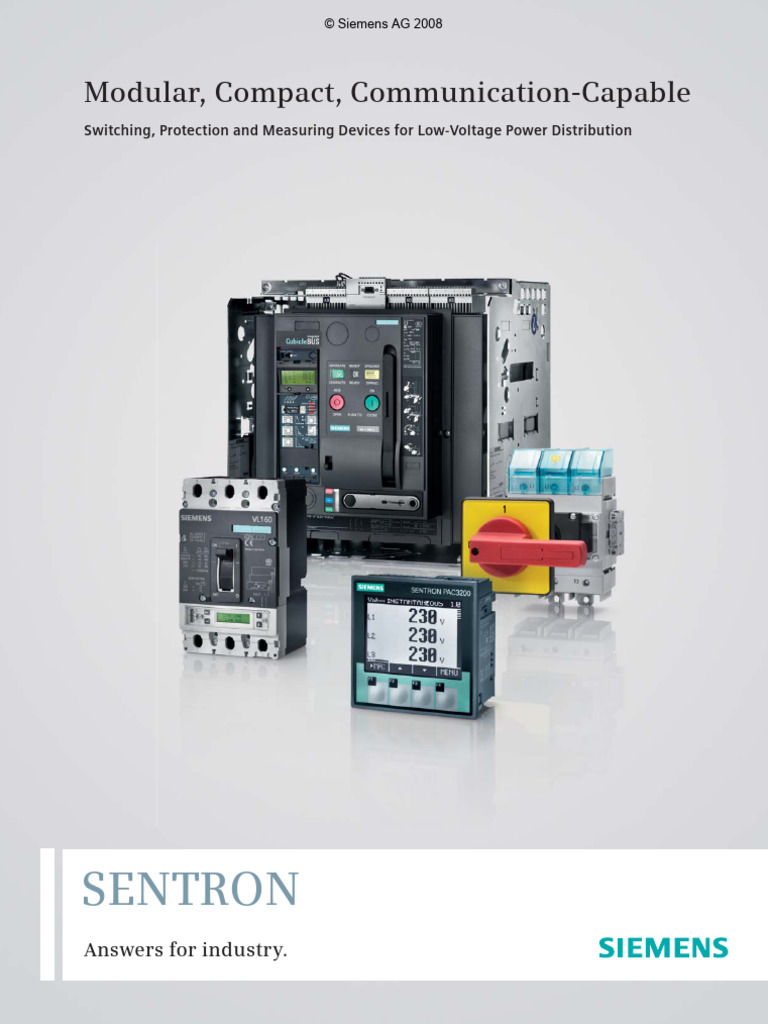 Brochure Sentron 2008 en | PDF | Fuse (Electrical) | Electrical Network