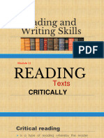 Reading and Writing Skills Module 11