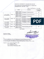 B.ed 3rd Semester Regular Examinations Time-Table January, 2024