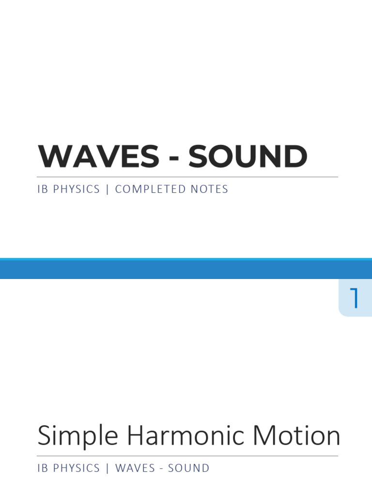 Waves Completed Notes Part 1 Pdf Waves Sound