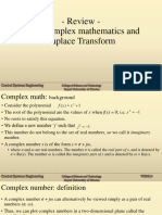 2.1 Complex Maths and Laplace Transform Review